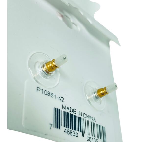 NEW Juicy Couture Earrings JC Logo, Pink Enamel & Rhinestones - Picture 8 of 9